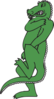 Alligator Covering Clip Art